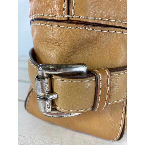 MICHAEL KORS, SMALL VINTAGE TAN LEATHER SHOULDER BAG (ASIS) - Picture 5 of 16